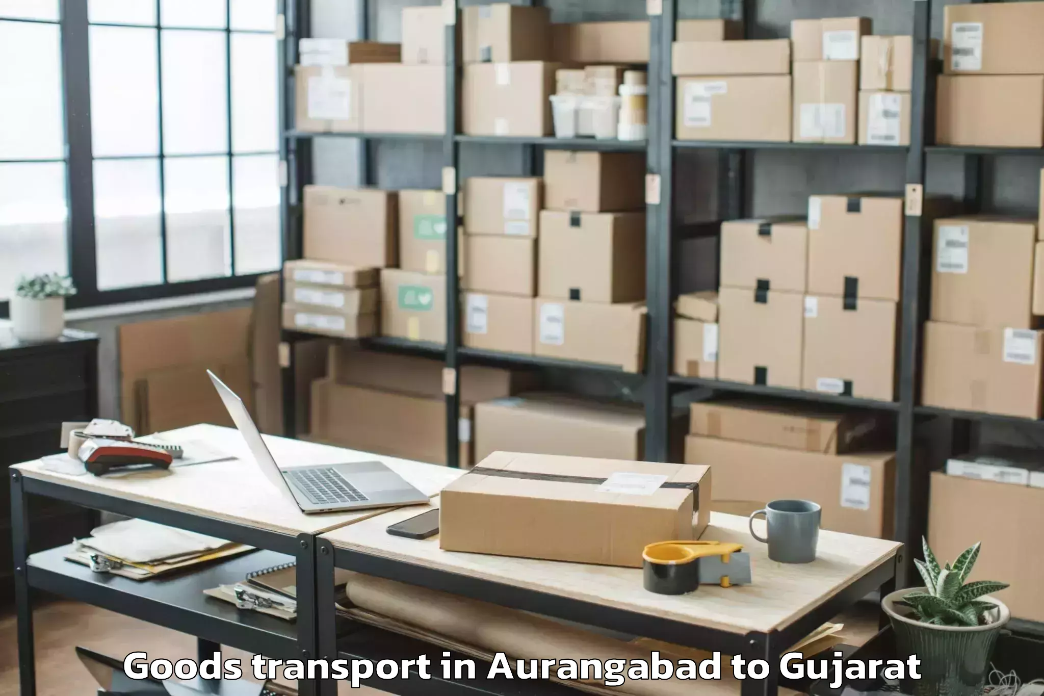 Top Aurangabad to Kadi Goods Transport Available